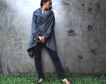 The look of love 2 layers thick linen/cotton Winter Jacket dress Size M (426)