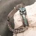Vintage Sterling Turquoise Watch Band Womens M4785