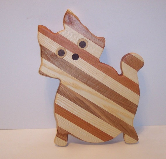  Fat  Cat  Cutting Board  by tomroche on Etsy