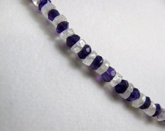 Amethyst and Moonstone Necklace 24 inches RKS190 RKMixables Silver Collection
