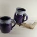 Pottery Mug Purple Grape With White Glaze 101 , Serving, Handmade