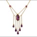 Amethyst Pearl 14K Gold Edwardian Necklace Antique Jewelry Wedding Jewelry Downton Abbey