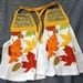 Hanging Kitchen Terry Tie Towels, Autumn Leaves Print Top