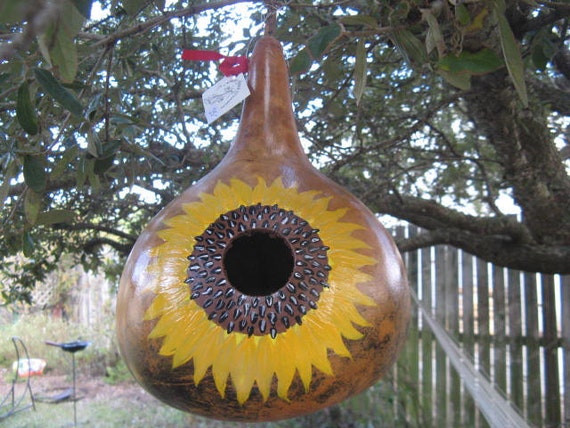 2012 Sunflower Birdhouse Gourd 3/3