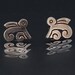 Victoria Taxco Mexico Earrings - Bunny Rabbits - 40s Sterling Screwbacks