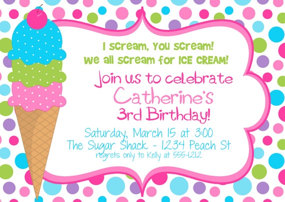 Items similar to Polka Dot Ice Cream Cone Birthday Party ... Items similar to Polka Dot Ice Cream Cone Birthday Party ...