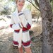 Chunky Cardigan Sweater Vintage 60s Ivory Preppy Grandpa Chunky Hipster Slouchy Cardigan Sweater (m l)