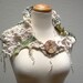 sustainable warmth capelet. freeform knit natural organic eco fashion . collar cowl shrug earthy bohemian mori girl woodland wedding cape