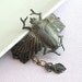 Dark Scarab Cuff Bracelet - Brass Cuff, Beetle, Egyptian Scarab, Scarab Jewelry