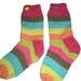 Toddler Socks - Hand Knit Striped Socks for Toddler Girl