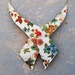 Bow Tie Collar Necklace - Garden Floral Recycled Tin - Views from a Tin Collection