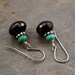Turquoise and Black Onyx Earrings