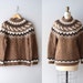 fair isle sweater / folk wool sweater / Dunwoody sweater
