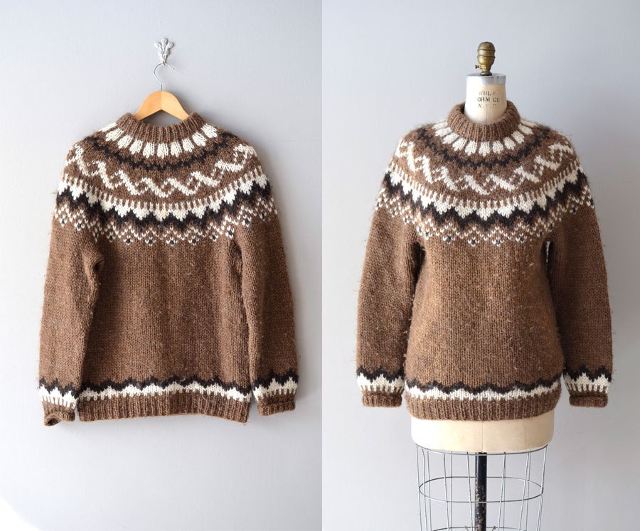 fair isle sweater / folk wool sweater / Dunwoody sweater