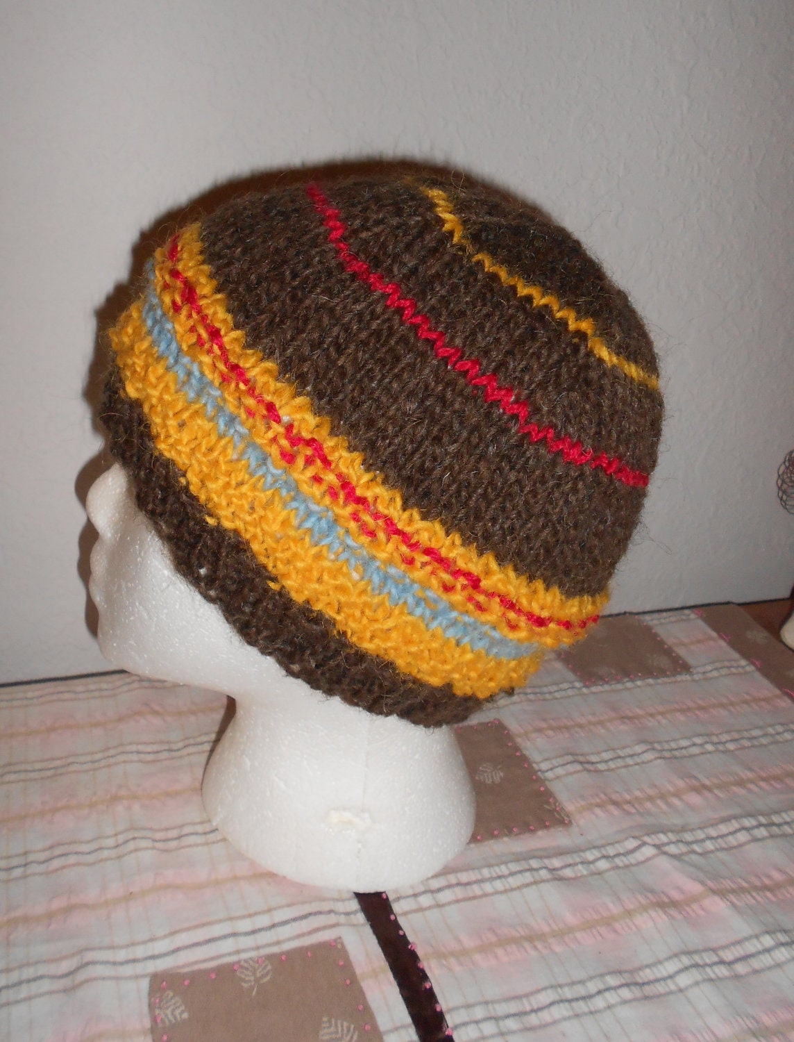 SALE Hand Knit Wool Hat Iceland Wool by LeNidDuMerleHandKnit
