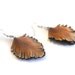 Leather feather earrings Brown color long feather earrings