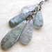 Kyanite Teardrop Necklace, Aqua Blue Stone Pendant Necklace, Long Boho Necklace, Bridal Necklace