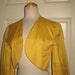 40s 50s YELLOW Bolero Top / Jacket 1950s PLAY CLOTHES