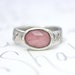 large pink sapphire engagement ring . rose cut sapphire alternative engagement ring . recycled silver cocktail fashion ring . free shipping