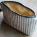 Pearl, a little pouch in ticking and silk