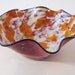 large candy bowl - red, yellow, orange,cobalt and white blown glass