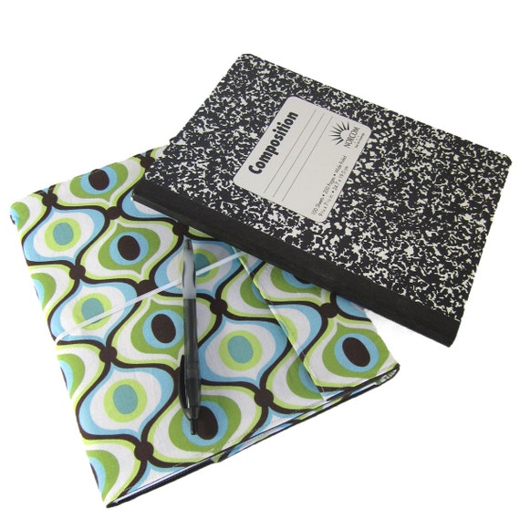 Composition Notebook Feeling Groovy Reusable Fabric Covered