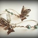 Butterfly, Butterfly Jewelry, Dangle Earrings, Gemstone, Turquoise and White, Coral