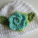 White Crochet Baby Hat 0 - 3 Months