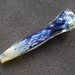 Beautiful Blue Fumed Chillum with Double Dots