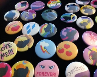 My Little Pony Buttons (FIM)Friendship is Magic Pinback Buttons