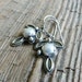 Freshwater Pearl Earrings in Oxidised Sterling Silver - Barley Earrings in Pearl