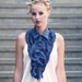 Reserved for Kfh04 Kfh04 - Pleated peacock blue huge jabot - One of a kind
