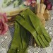 Softest leather short gloves avacado light olive color small size 6 1/2 by Fownes made USA