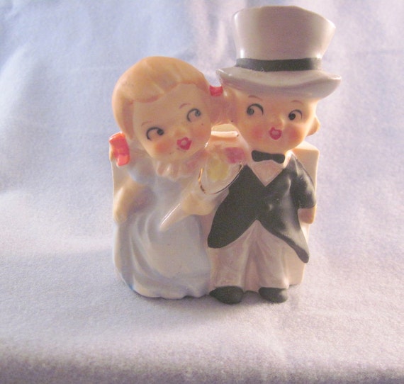 Vintage Toothpick holder new Stock Ceramic Wedding Couple