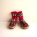 50s Ripon Kids Slipper Socks / Vintage Kids Moccasins / Wool Knit Slippers / Childrens Sock Mocs