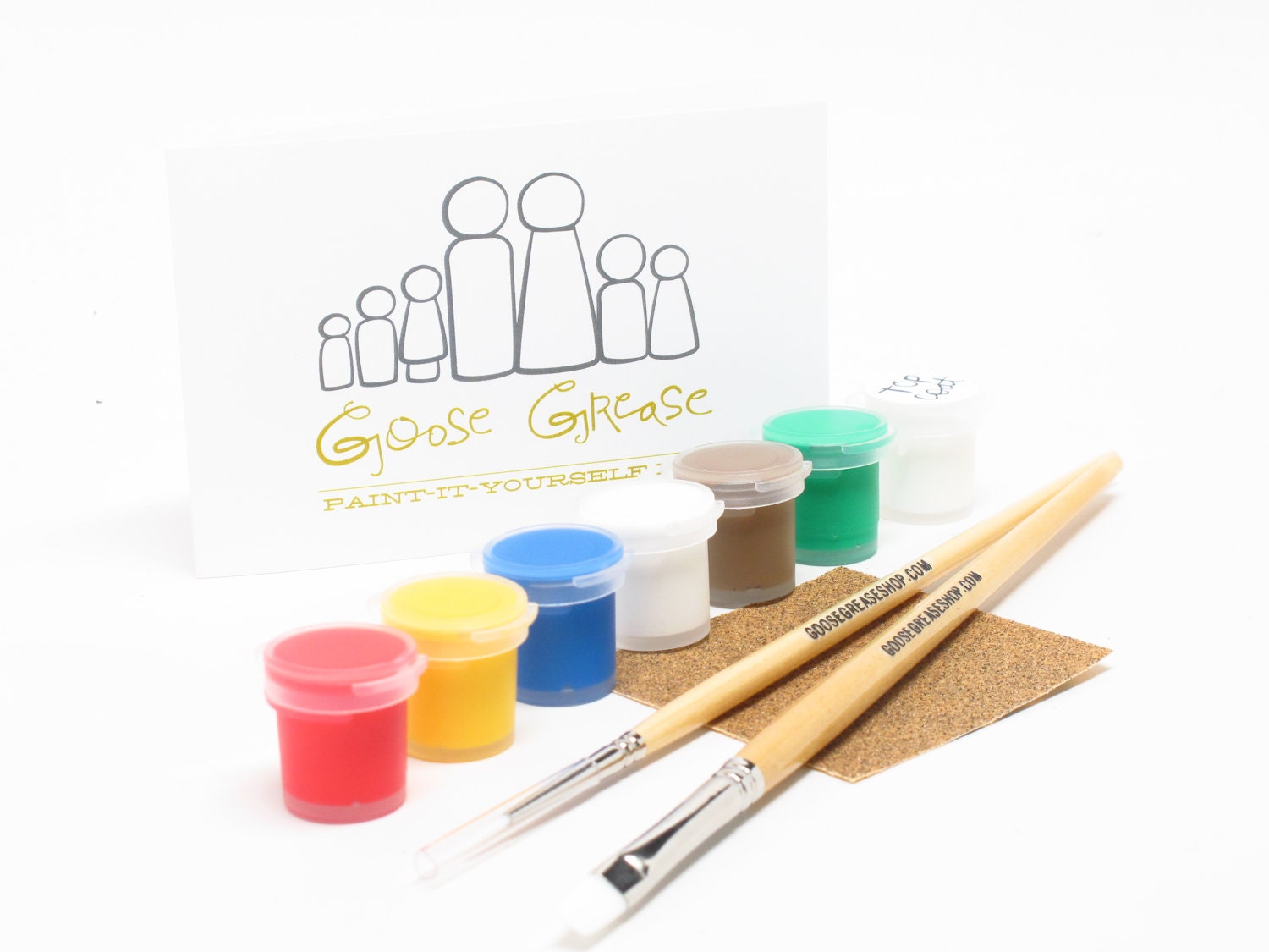 Toy Kids Arts and Crafts DIY Wooden Peg Doll Kit in a Bag with