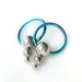 Nipple Rings Hypoallergenic Titanium Teal Blue Surgical Steel Pendulums