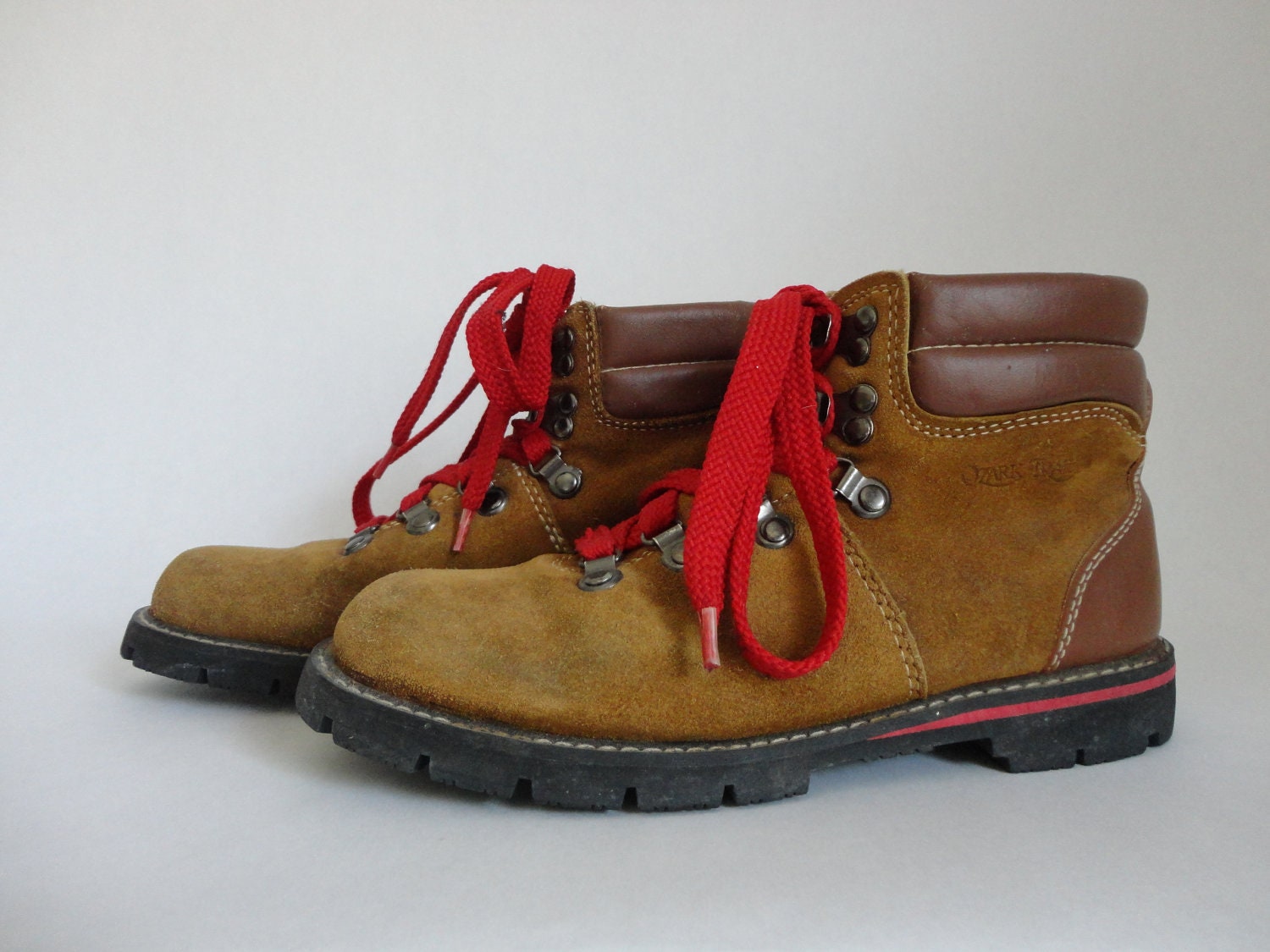 VINTAGE ozark trail leather HIKING BOOTS mens 6 // womens 7.5