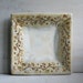 Rustic Plate - Floral White Square Plate - Serving Dish - Handmade White Ceramic Pottery - Shallow Bowl