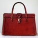 john romain purse / brown leather bag handbag