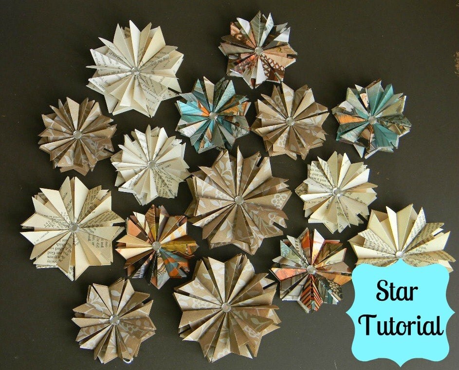 Paper Star Tutorial PDF by ApplesModernArt on Etsy