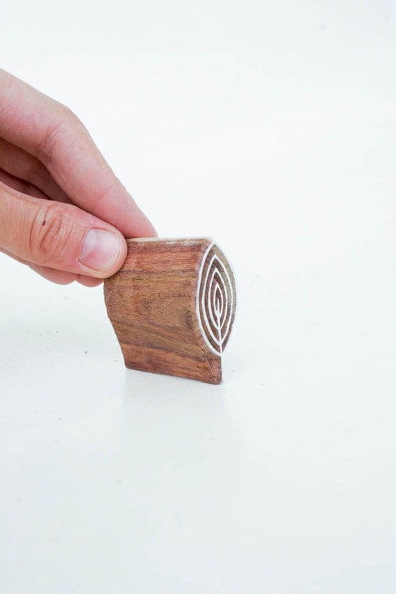 Wood Block Stamp Leaf 13C