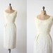60's champagne wiggle dress - 1960s golden cocktail dress