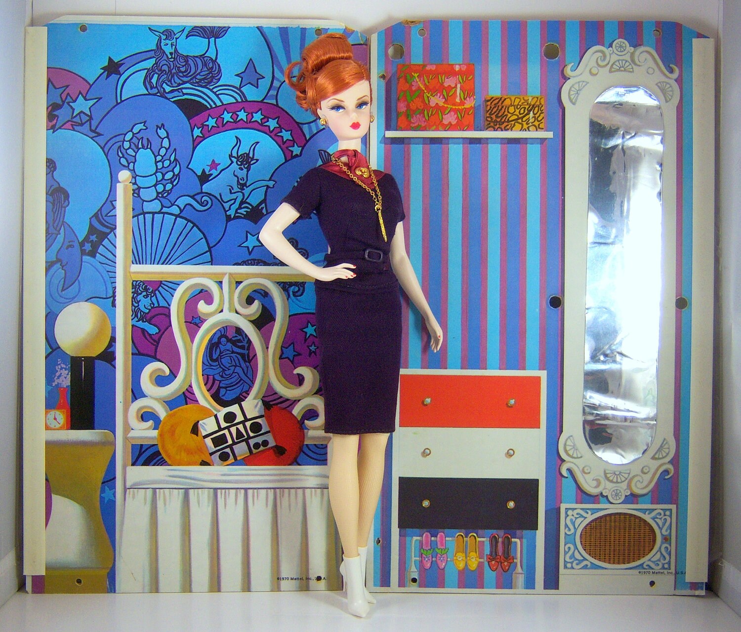 Vintage Barbie 1970s Surprise House backdrops. A great fit for