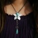 S.A.L.E. - 25% off- Consciousness Flourishing ----- Turquoise Sterling Silver Necklace