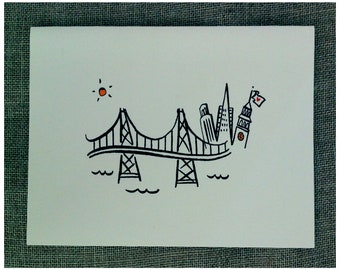 San Francisco Skyline Note Card