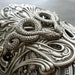 Silver Snake Bracelet Art Nouveau Style