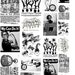 18 Antique Advertisements Sepia Decals for Image Transfer Onto Glass (18Ads)