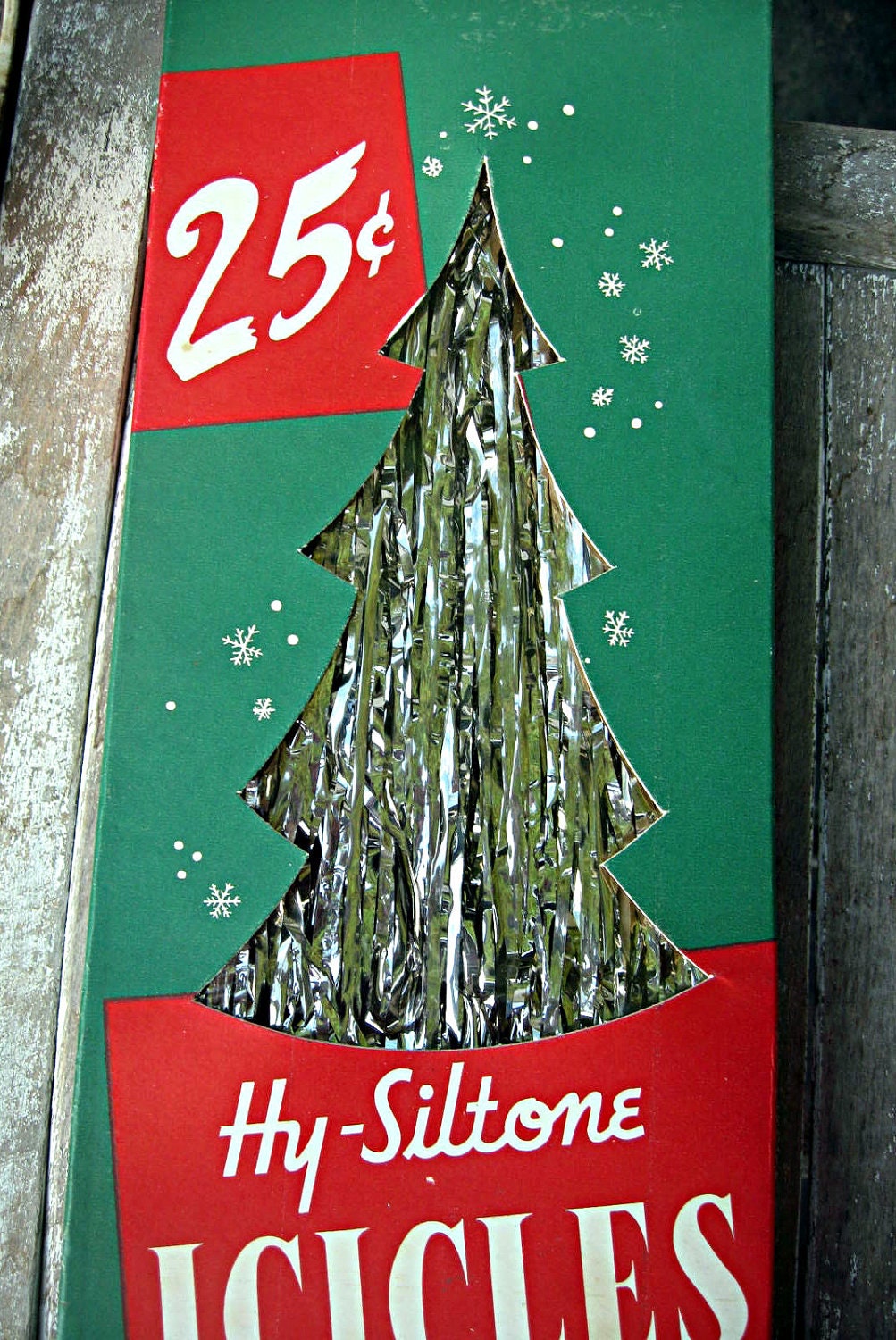 Vintage box of Christmas/Xmas tree icicles unused NOS retro