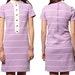 1960s Shift Dress Mod Mini Lavender Striped 60s by ShopExile